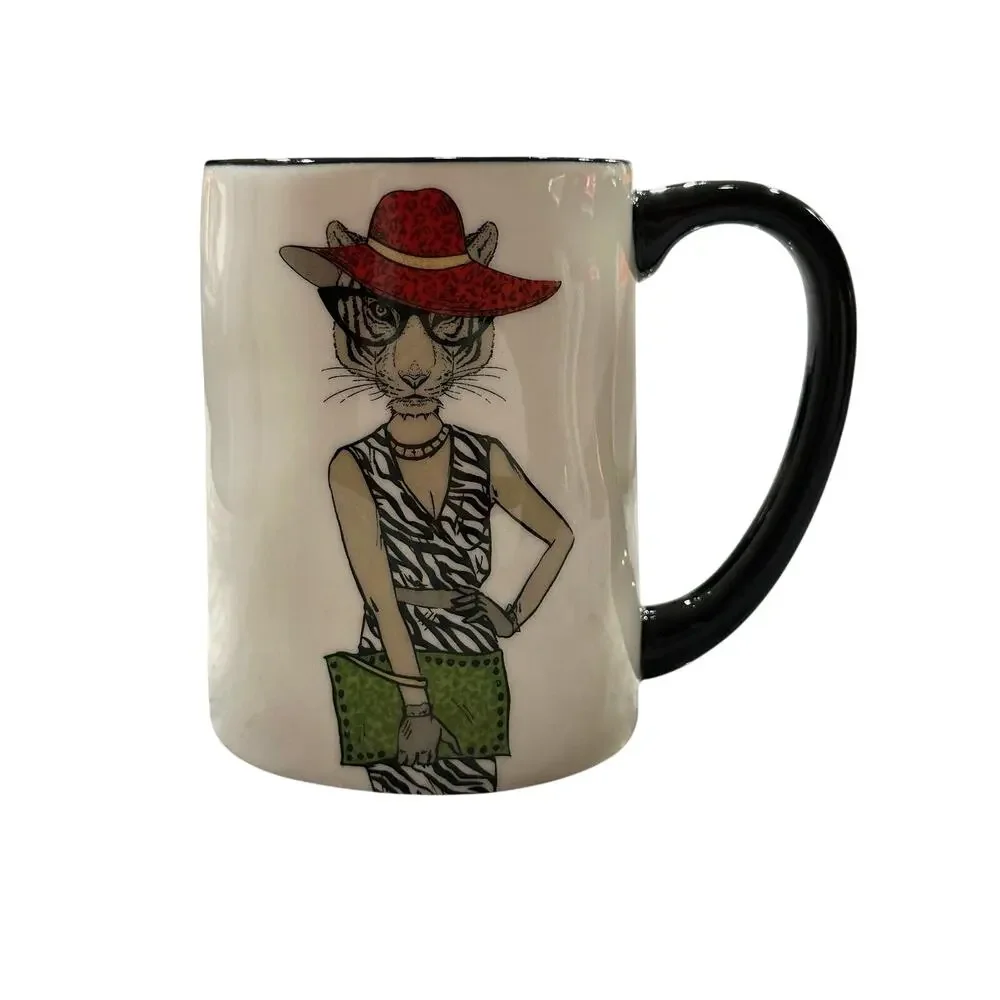 Signature Housewares Hipster Tiger Coffee Mug